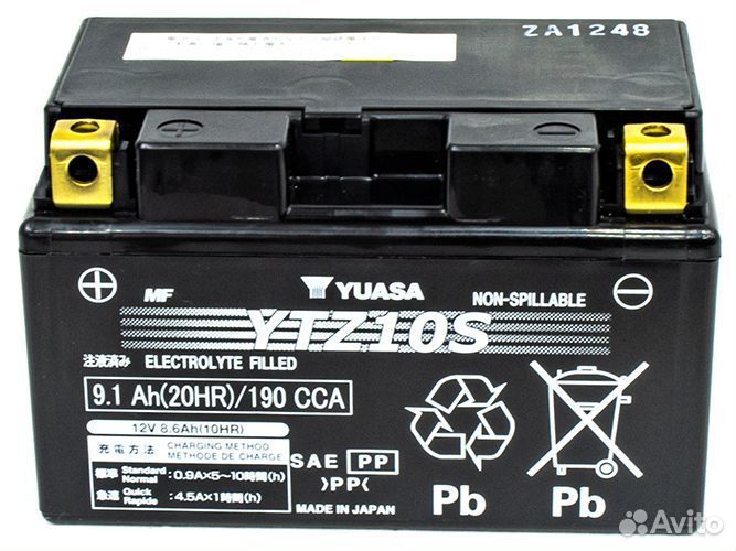 Аккумулятор на мотоцикл 8Ач Yuasa ytz10s Япония