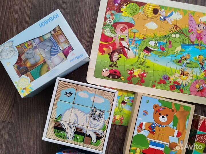 Пазлы кубики игрушки пакетом