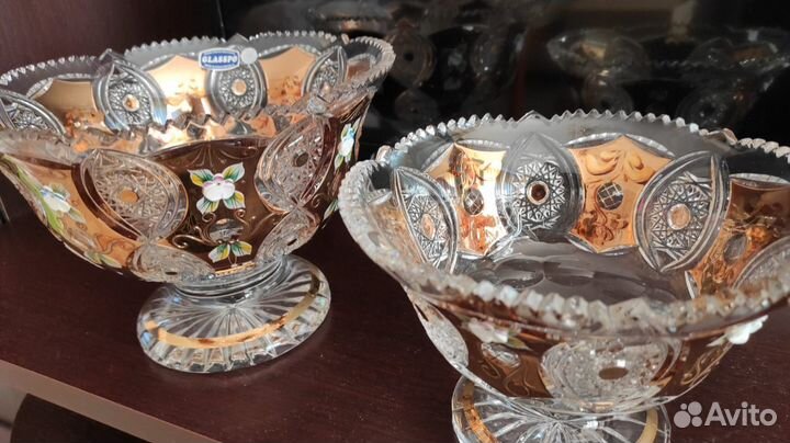 Хрустальная ваза богемия