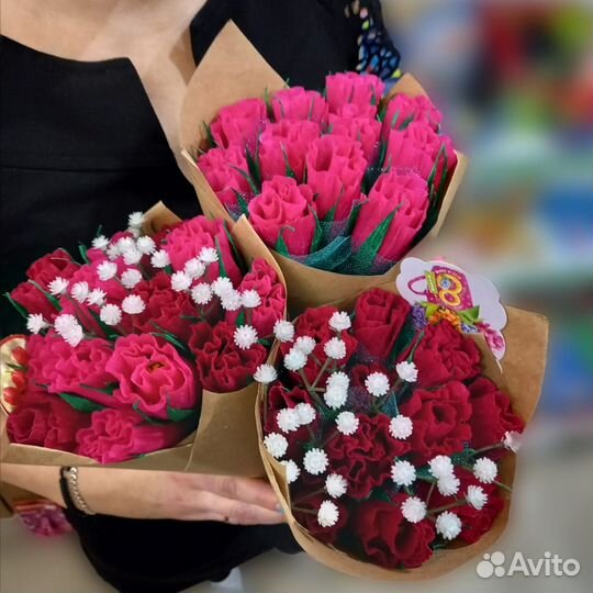 Цветы из чупиков