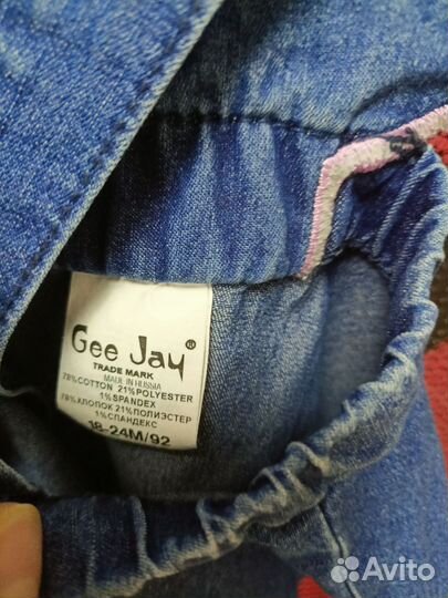 Джинсовый сарафан для девочки 92