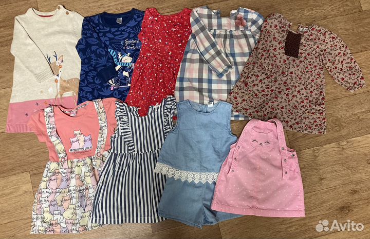 Большой пакет фирменных вещей на девочку 92р
