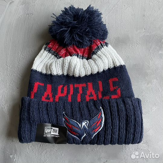 Шапка зимняя NHL Washington Capitals синяя