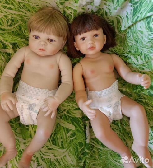 Кукла Реборн мальчик и девочка 53 см. Цена за одну