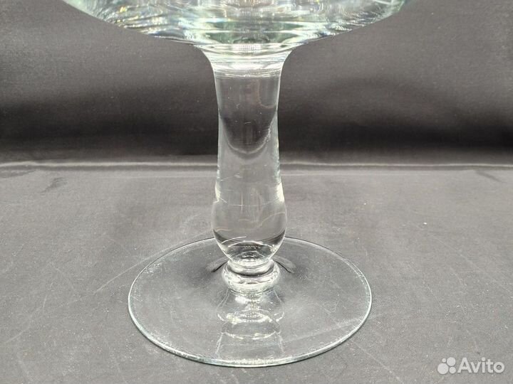 Конфетница на ножке ваза стекло резьба Колоски