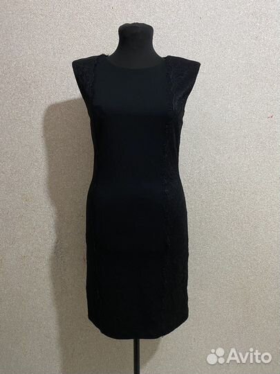 Черное платье от Mango S 42 кружево камбоджа