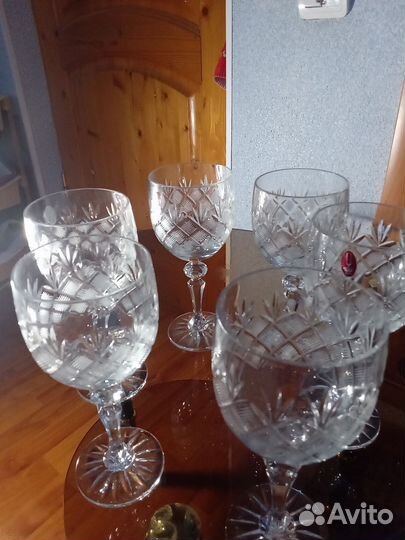 Хрустальные фужеры, бокалы