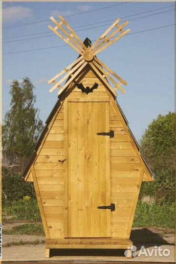 Дачный туалет с декором вам 931