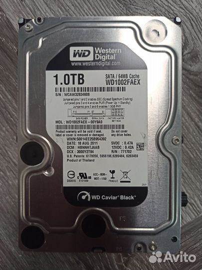 Жесткий диск HDD WD Caviar Black 1TB