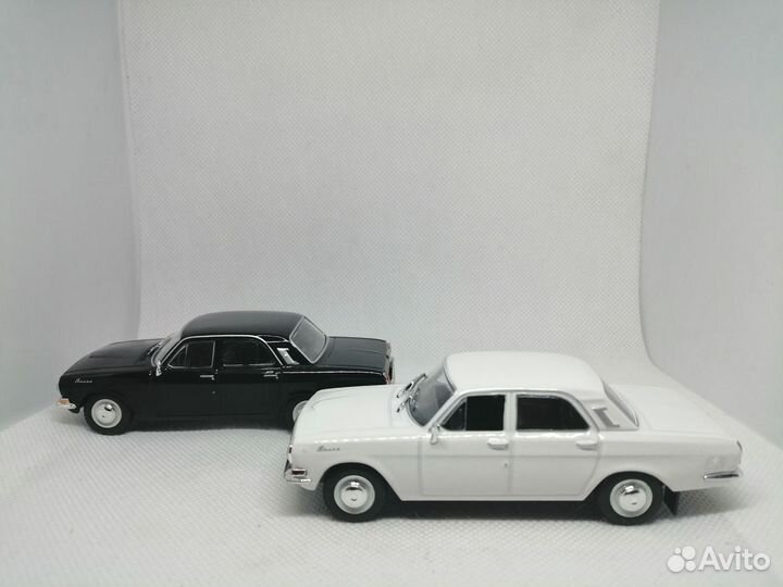 Модели газ-24 «Волга» черная/белая