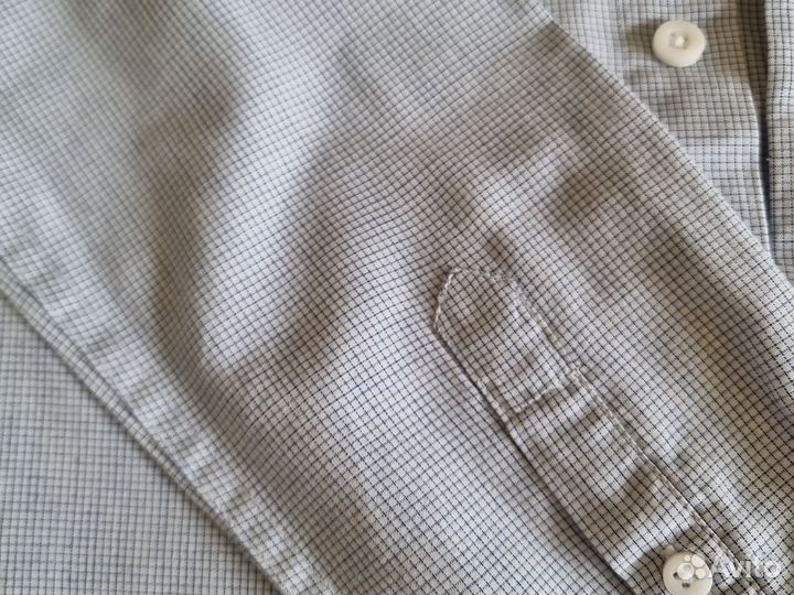 Рубашка Ostin 145 см белая и голубая