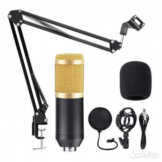 Набор Микрофон, держатель,ветрозащита новый