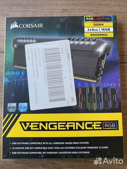 Оперативная память ddr4 16gb Corsair Vengeance RGB