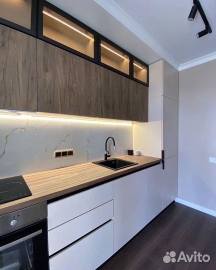 Кухня прямая на заказ в хрущевку