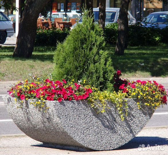 Декоративные изделия из мытого бетона