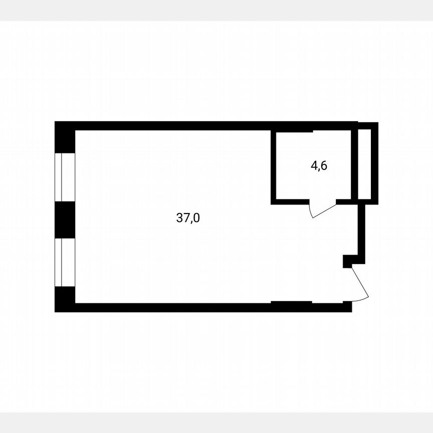 1-к. апартаменты, 41,6 м², 7/14 эт.