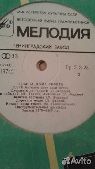 Виниловые пластинки