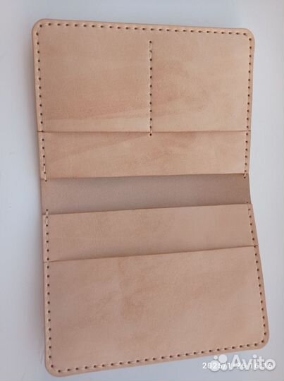 Кожаная обложка для документов ручная работа