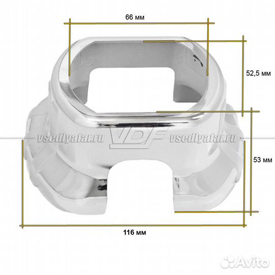 Бленда (маска) Вариант № 39 для линз прямоугольной