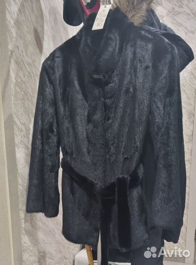 Шуба норковая 46 48 черная