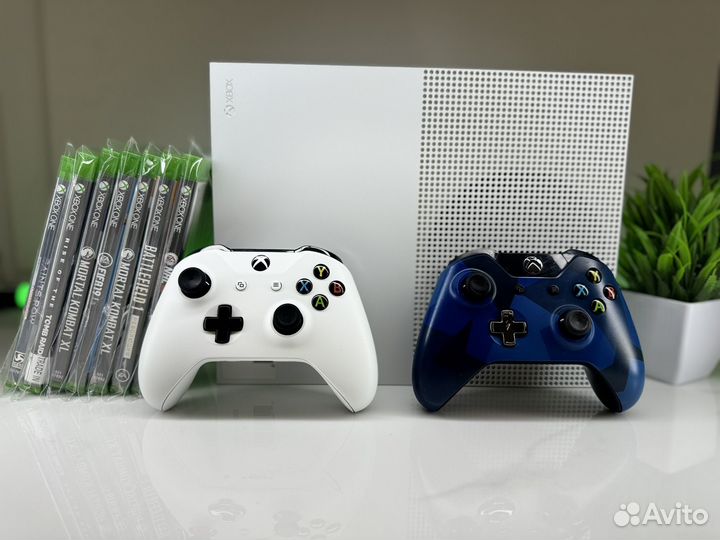 Xbox one S 1tb с играми