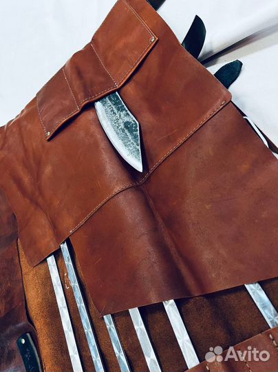 Набор для пикника, кожа, ковка