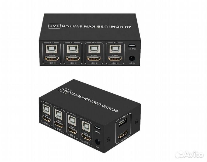 Переключатель KVM Switch 4 USB/4 hdmi 4K/60Hz