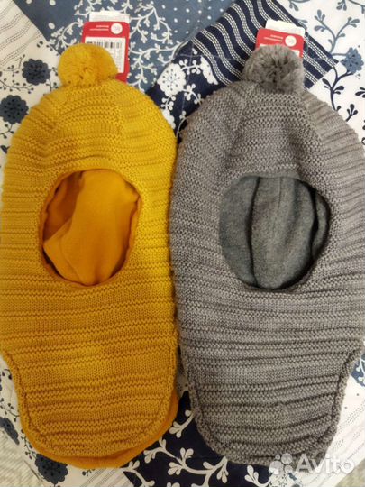 Шапка шлем шерсть на флисе 52