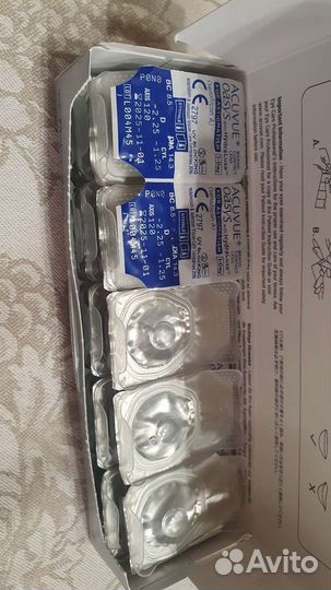 Линзы acuvue oasys D - 2.25, cyl/axis -1.25 120