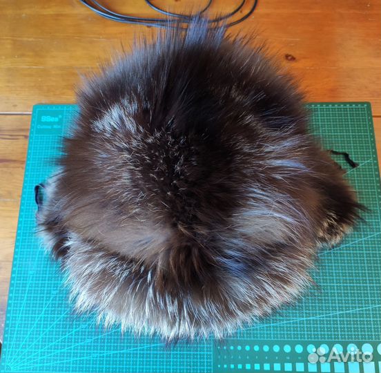 Шапка зимняя из меха чернобурки (58-60 размер)