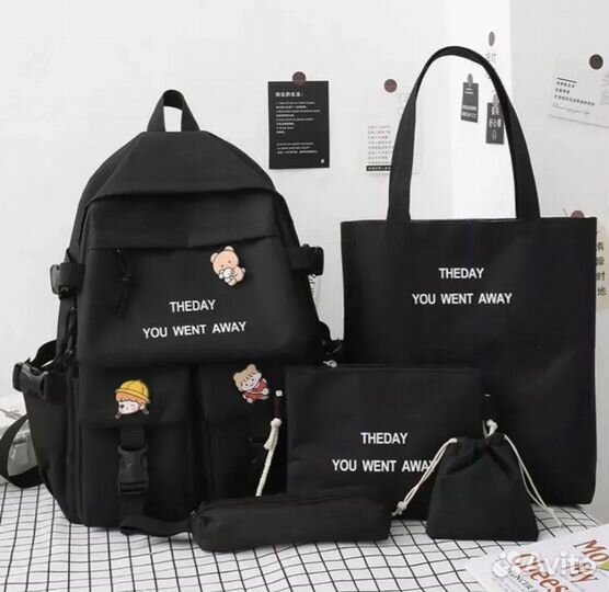 Рюкзак для девочки набор 5 в 1 / Новый