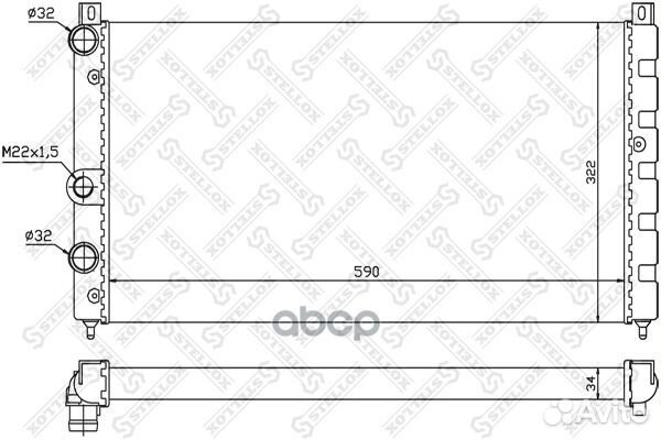 10-26236-SX радиатор системы охлаждения Skoda