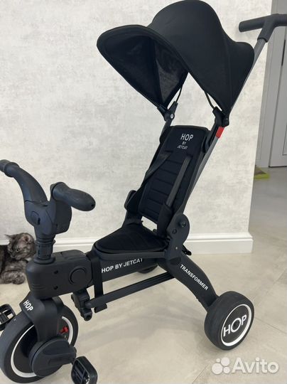 Трехколесный велосипед с ручкой складной