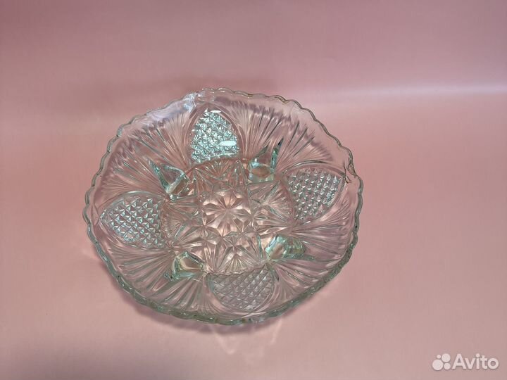 Ваза для фруктов хрусталь СССР