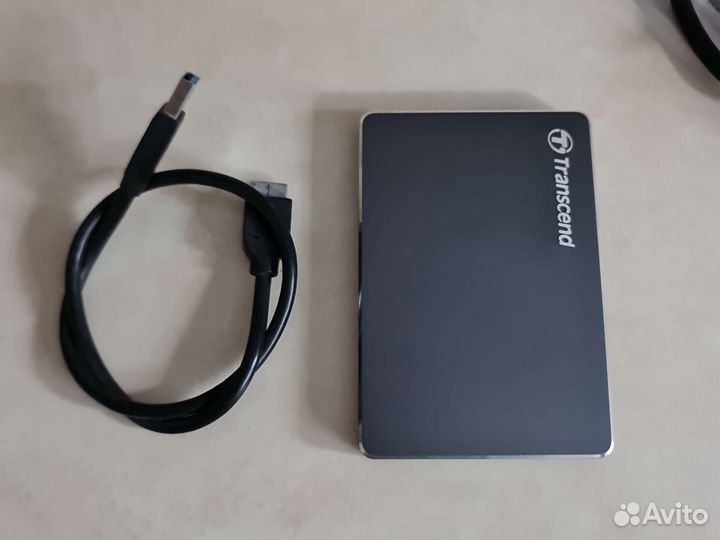 Портативный внешний диск 1 tb transcend ultraslim
