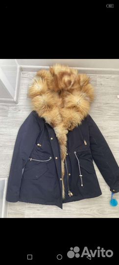 Парка с натуральным мехом женская