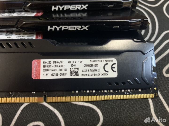 Оперативная память DDR4 Kingston HyperX 8GB и 4GB