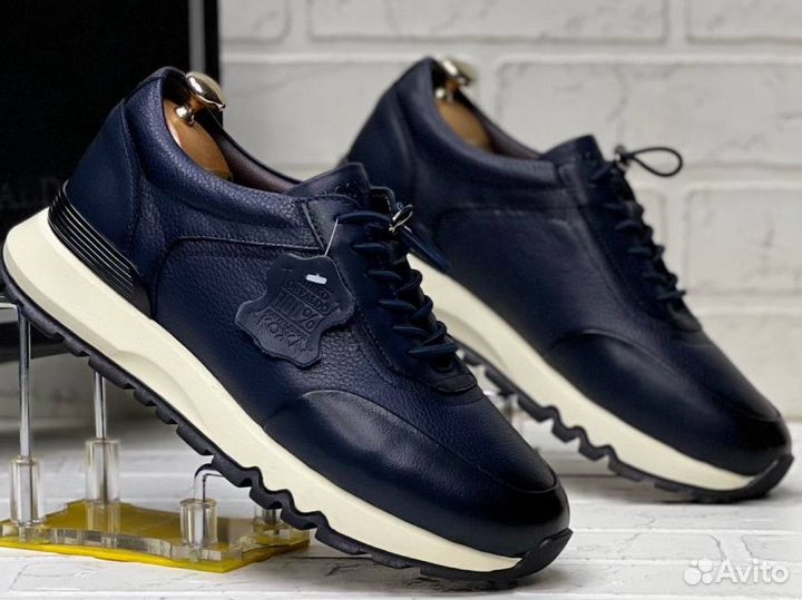 Кроссовки Mirko Osvaldo из натуральной кожи синие