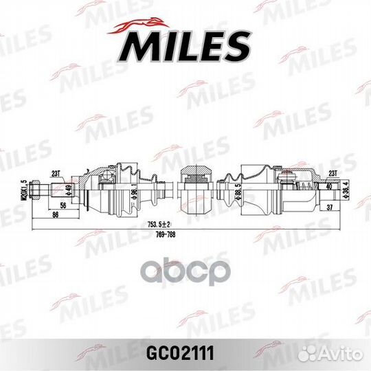 Привод в сборе renault logan MCV/lada largus пр