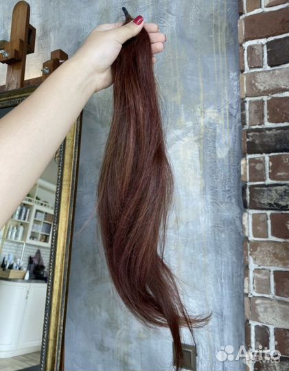 Хвост из натуральных волос