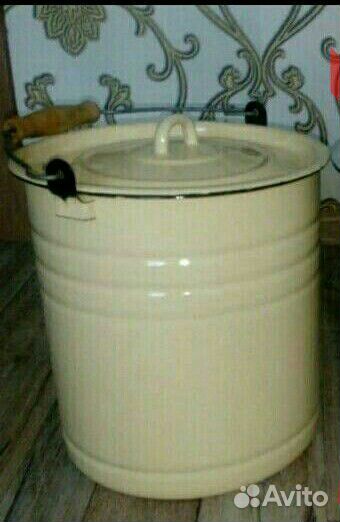 Эмал.ведро с крышкой(СССР)