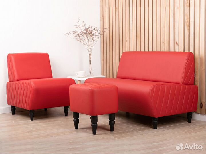 Диван новый с доставкой / Красный диван Экокожа