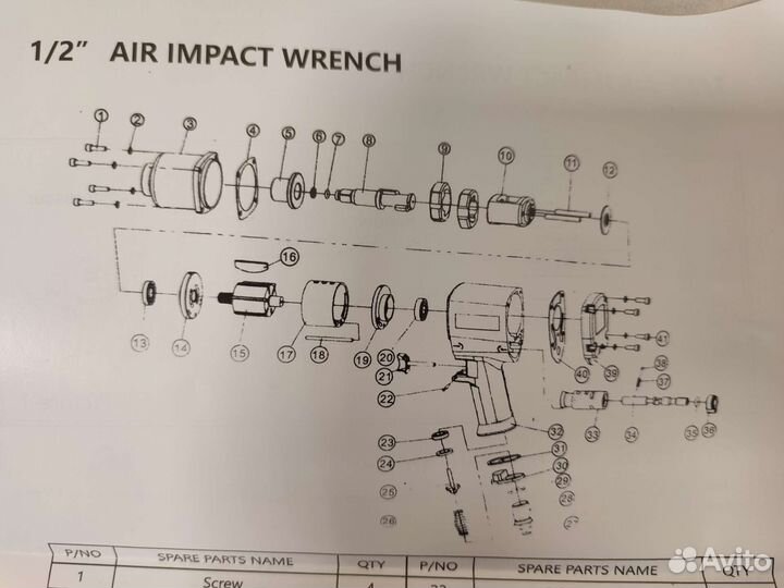 Пневмогайковерт ударный