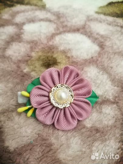 Банты -Зефирки с бусинами