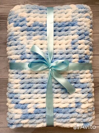 Плед вязанный детский