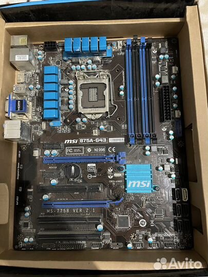 Материнская плата B75A-G43 на запчасти