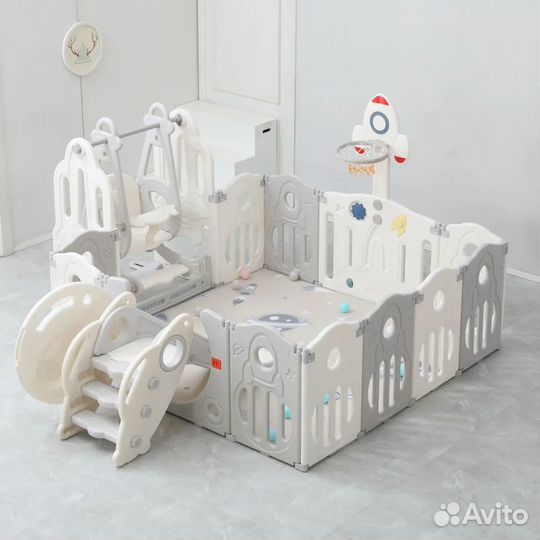 Манеж unix Kids supreme Space 160х160 Grey