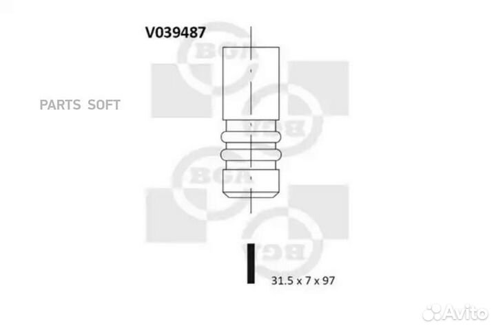 BGA V039487 Выпускной клапан