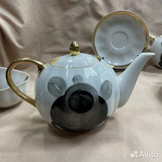 Чайный сервиз черная роза дулево (сзр)