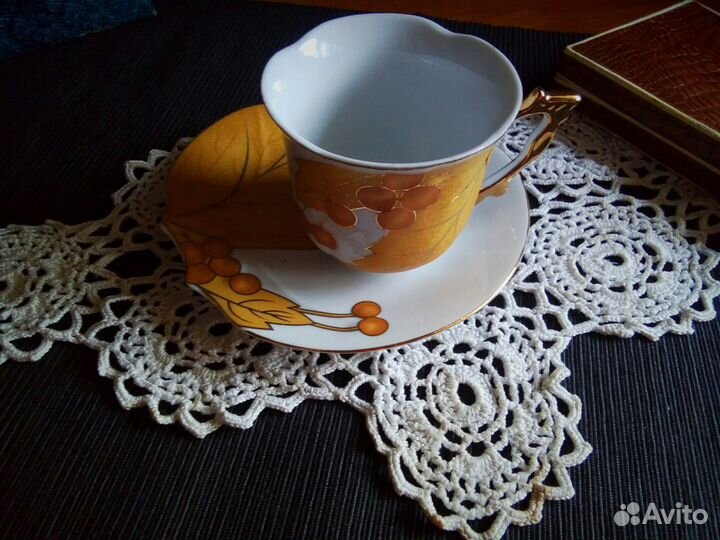 Чайный сервиз на 6 персон 12 предметов, фарфоровый